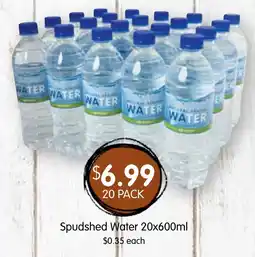 Spudshed Spudshed Water offer