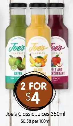 Spudshed Joe's Classic Juices offer