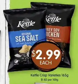 Spudshed Kettle Crisp Varieties offer