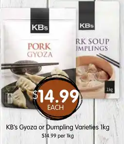 Spudshed KB's Gyoza or Dumpling Varieties offer