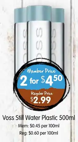 Spudshed Voss Still Water Plastic offer