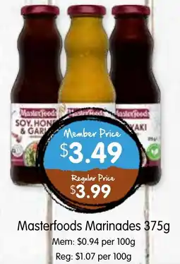 Spudshed Masterfoods Marinades offer