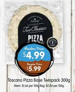 Spudshed Toscano Pizza Base Twinpack offer