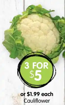 Spudshed Cauliflower offer