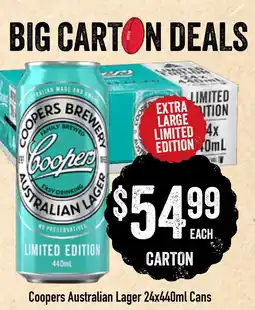 Spudshed Coopers Australian Lager offer