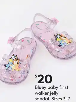 Target Bluey baby first walker jelly sandal offer