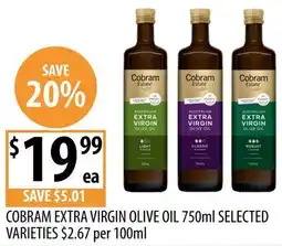 Supabarn COBRAM EXTRA VIRGIN OLIVE OIL offer