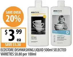 Supabarn ECOSTORE DISHWASHING LIQUID offer