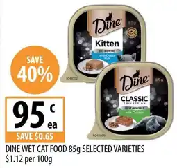 Supabarn DINE WET CAT FOOD offer