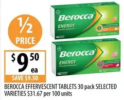 Supabarn BEROCCA EFFERVESCENT TABLETS offer