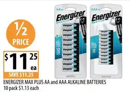 Supabarn ENERGIZER MAX PLUS AA and AAA ALKALINE BATTERIES offer