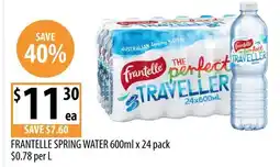 Supabarn FRANTELLE SPRING WATER offer