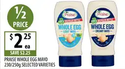 Supabarn PRAISE WHOLE EGG MAYO offer