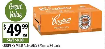 Supabarn COOPERS MILD ALE CANS offer