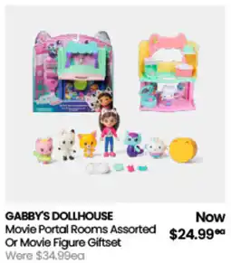 Myer GABBY'S DOLLHOUSE Movie Portal Rooms Assorted Or Movie Figure Giftset offer