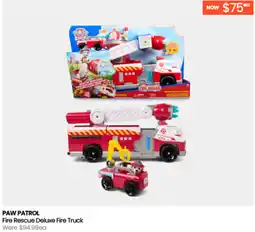Myer PAW PATROL Fire Rescue Deluxe Fire Truck offer