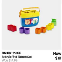 Myer FISHER-PRICE Baby's First Blocks Set offer