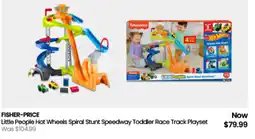 Myer FISHER-PRICE Little People Hot Wheels Spiral Stunt Speedway Toddler offer