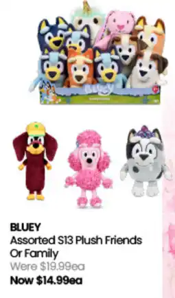 Myer BLUEY Assorted S13 Plush Friends Or Family offer