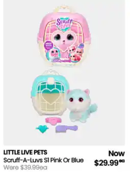 Myer LITTLE LIVE PETS Scruff-A-Luvs S1 Pink Or Blue offer