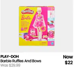 Myer PLAY-DOH Barbie Ruffles And Bows offer