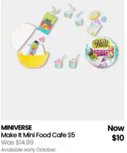Myer Miniverse make it mini food cafe s5 offer