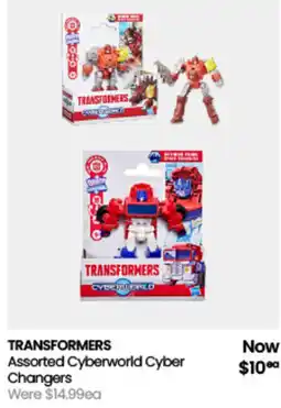 Myer Transformers Assorted Cyberworld Cyber Changers offer
