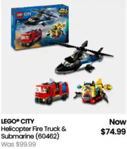 Myer LEGO CITY Helicopter Fire Truck & Submarine offer