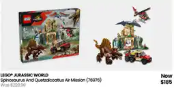 Myer Lego jurassic world Spinosaurus And Quetzalcoatlus Air Mission offer