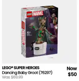Myer Lego super heroes Dancing Baby Groot offer