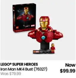 Myer Lego super heroes iron man mk4 bust offer