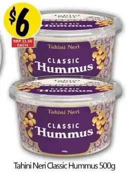 Not Quite Right Tahini Neri Classic Hummus offer