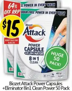 Not Quite Right Biozet Attack Power Capsules +Eliminator 8in1 Clean Power offer