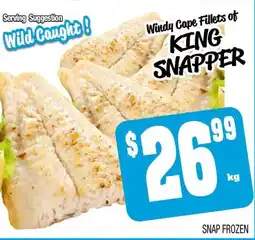 Farmer Jack's King snapper offer