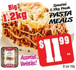 Farmer Jack's Pasta meals offer