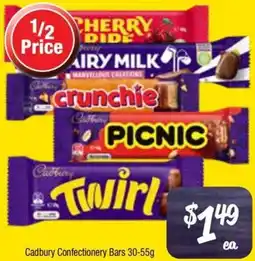 Farmer Jack's Cadbury confectionery bars offer
