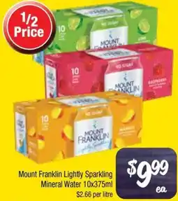 Farmer Jack's Mount franklin lightly sparkling offer