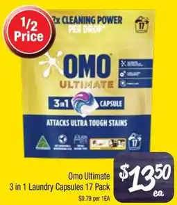 Farmer Jack's Omo ultimate 3 in 1 laundry capsules offer