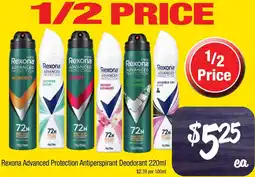 Farmer Jack's Rexona advanced protection antiperspirant deodorant offer
