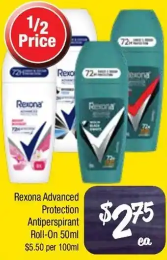 Farmer Jack's Rexona advanced protection antiperspirant roll-on offer