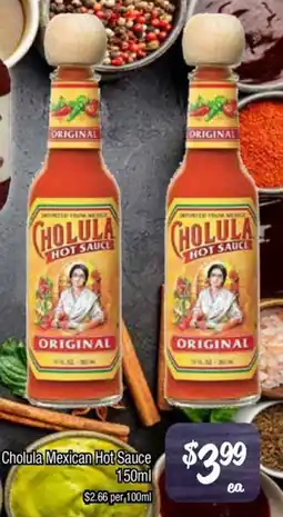 Farmer Jack's Cholula mexican hot sauce offer