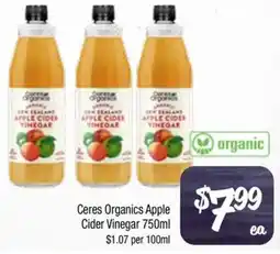 Farmer Jack's Ceres organics apple cider vinegar offer