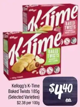 Farmer Jack's Kellogg's k-time baked twists offer