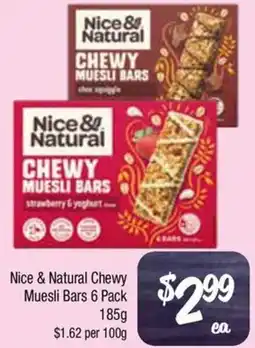 Farmer Jack's Nice & natural chewy muesli bars offer
