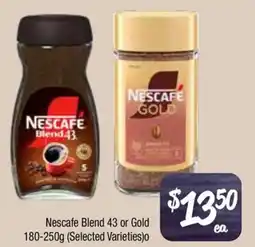 Farmer Jack's Nescafe blend 43 or gold offer