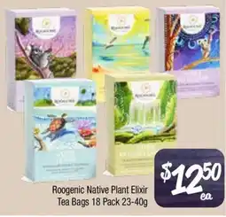 Farmer Jack's Roogenic native plant elixir tea bags offer