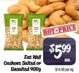 Farmer Jack's Cashews salted or unsalted offer