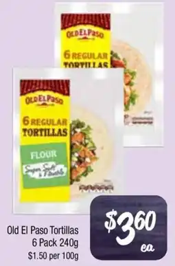 Farmer Jack's Old El Paso Tortillas offer