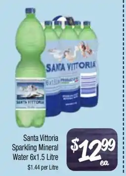 Farmer Jack's Santa vittoria sparkling mineral water offer