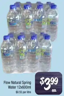 Farmer Jack's Flow natural spring water offer